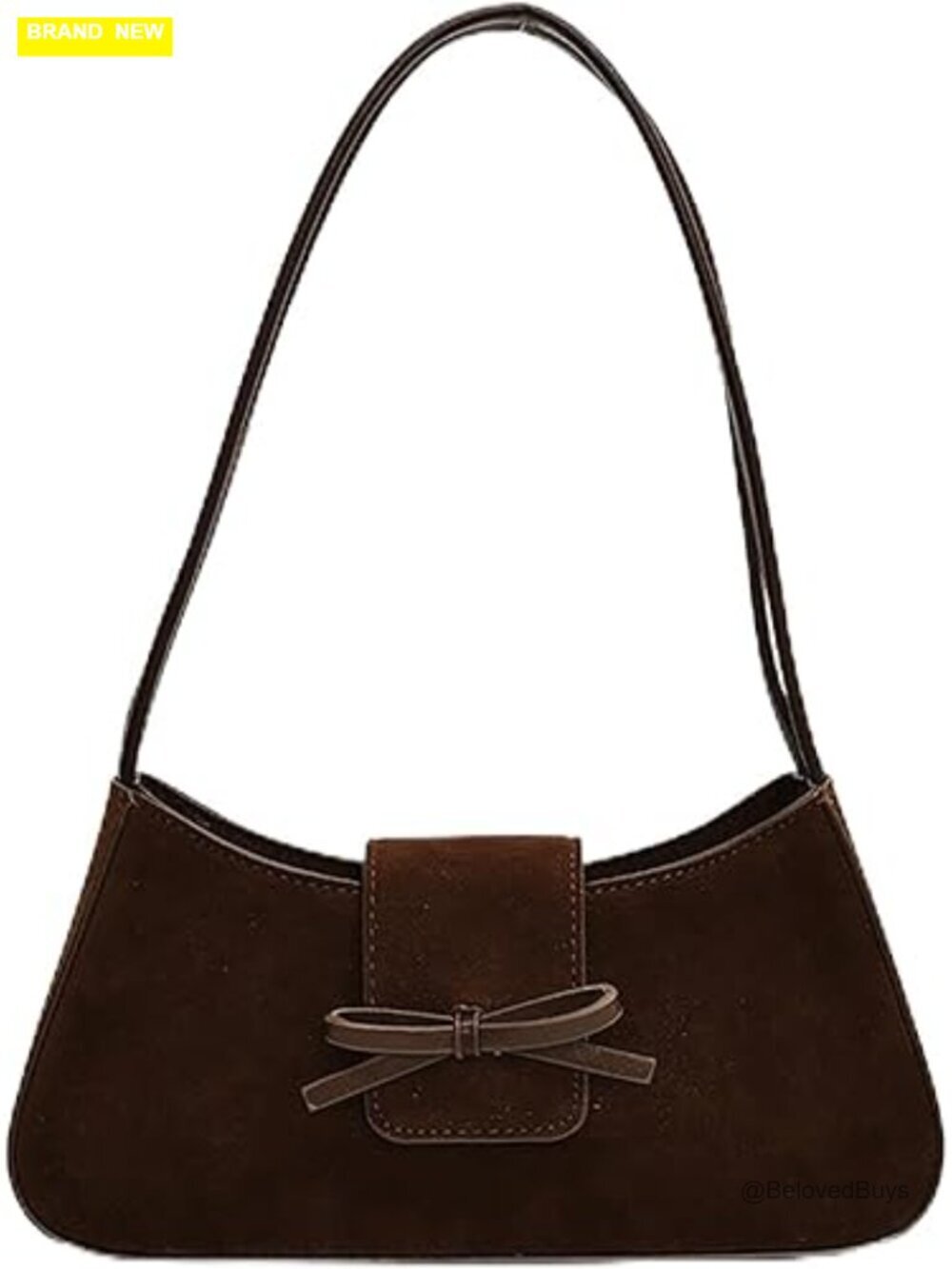 Suede Shoulder Bag Hobo Handbag Cute Bow Purse Y2K Clutch Underarm Purse Women